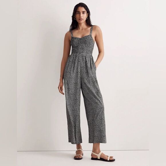 NWT MADEWELL Lucie Wide-Leg Jumpsuit in Micro Daisy - Picture 3 of 13
